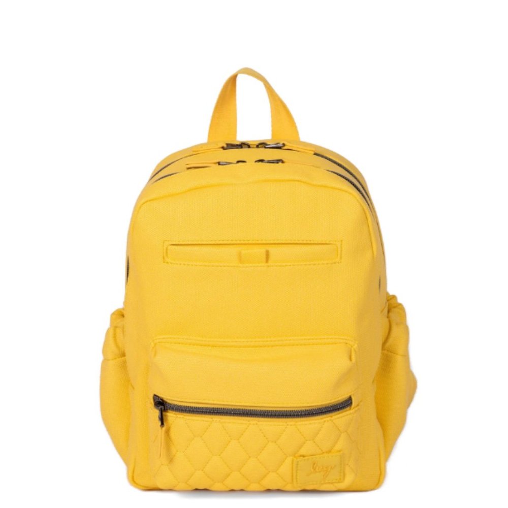 Lug Volley Mini Matte Luxe VL Backpack in Banana or Black Icepop Stitch